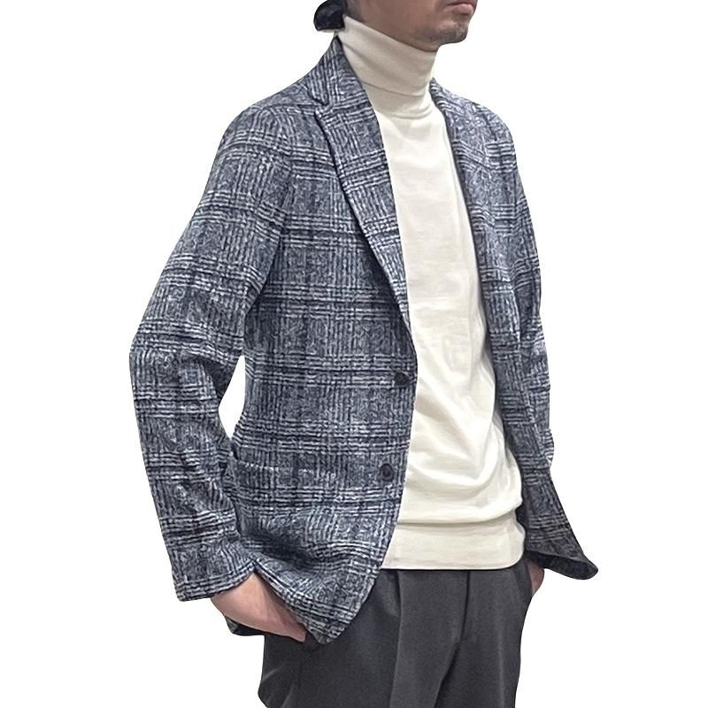 T-JACKET ティージャケット グレンチェック オーバープレイド 2B T-JACKET ティージャケット グレンチェック オーバープレイド 2B