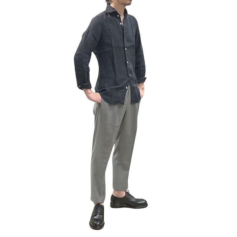 【美品】Finamore/ブラウン/コットンリネンシャツ 美品】Finamore/ブラウン/コットンリネンシャツ 楽天市場