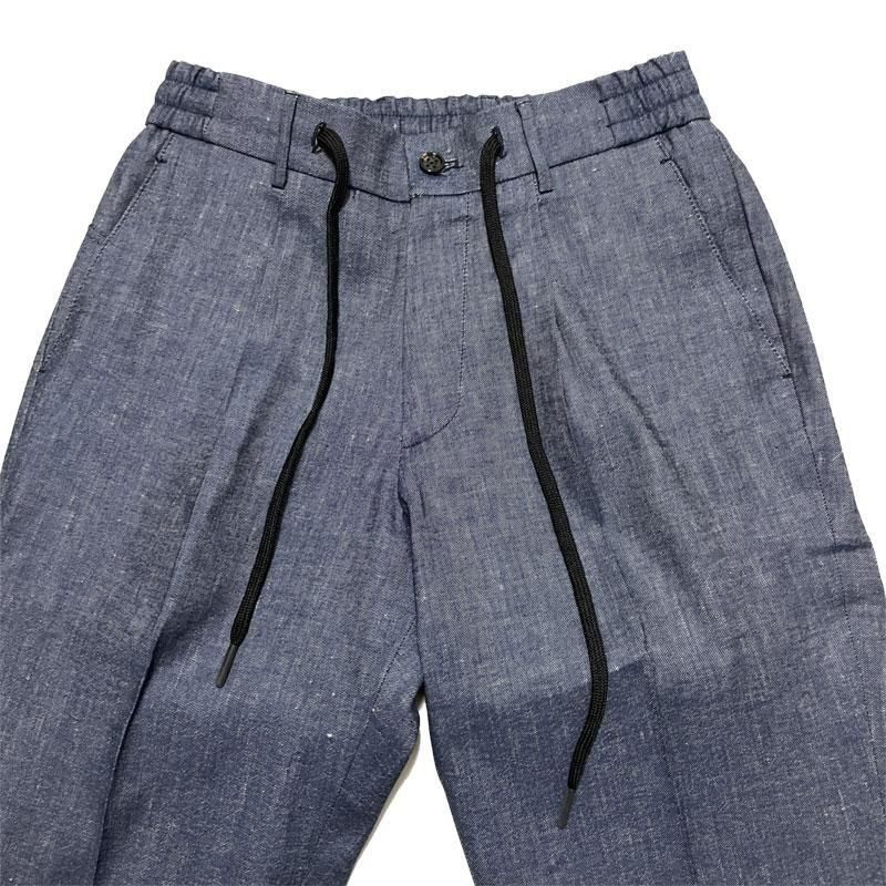 【美品】ベルウィッチ　sake 1p gym　シャーリング　茶×青　48　春夏 美品】ベルウィッチ sake 1p gym シャーリング 茶×青 48 春夏
