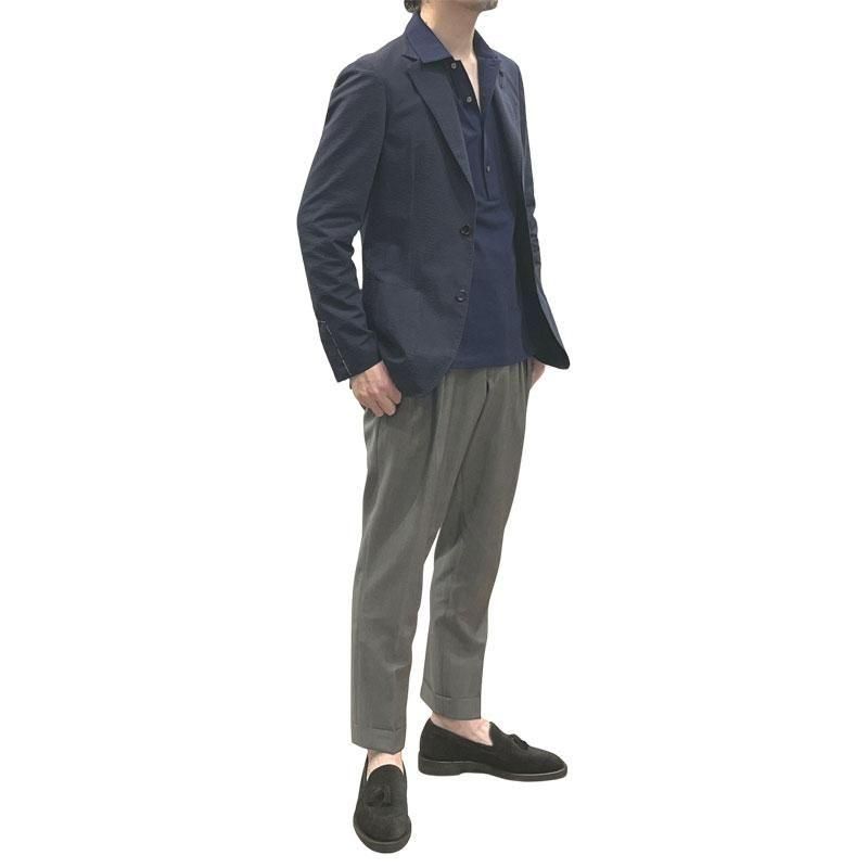 LARDINI ラルディーニ ROMA シアサッカー シングル 2Bジャケット