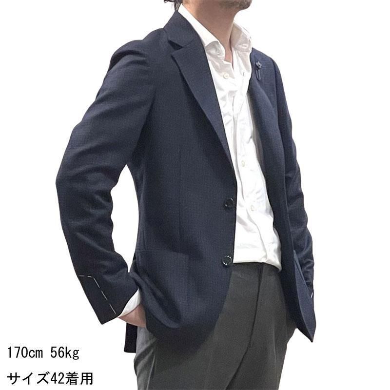 ラルディーニ　ブルーハンドトゥースジャケット　春秋 楽天市場】LARDINI ラルディーニ [春夏] ウールリネン ハウンド