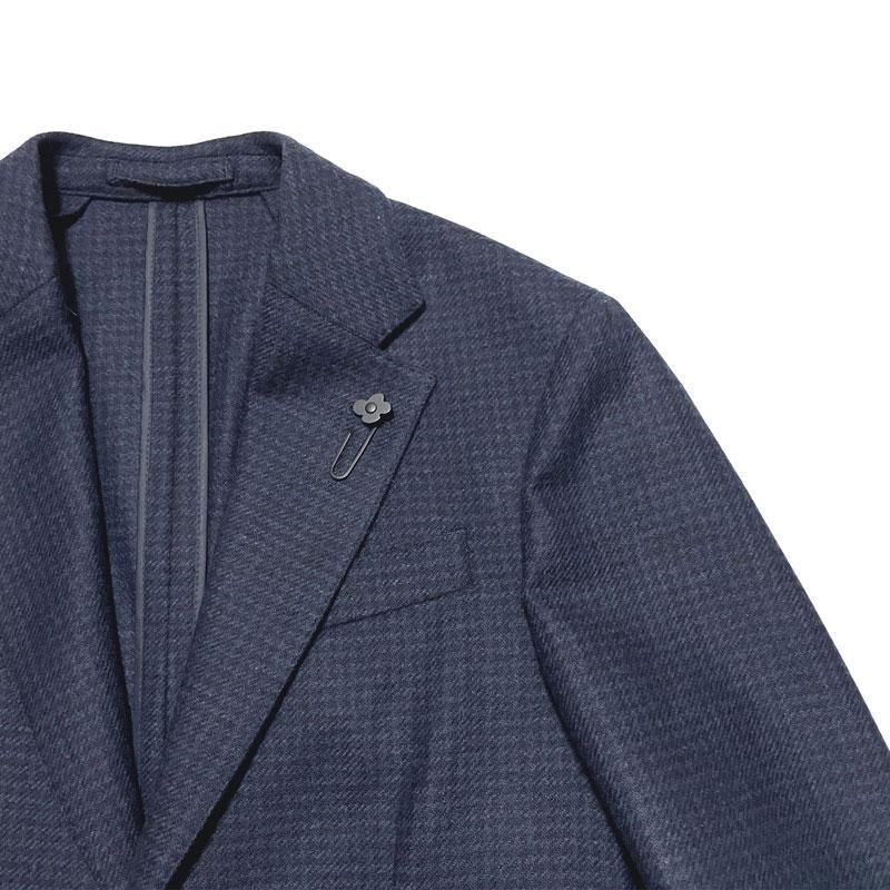 LARDINI ラルディーニ ROMA ウールカシミヤ ハウンドトゥース 千鳥格子