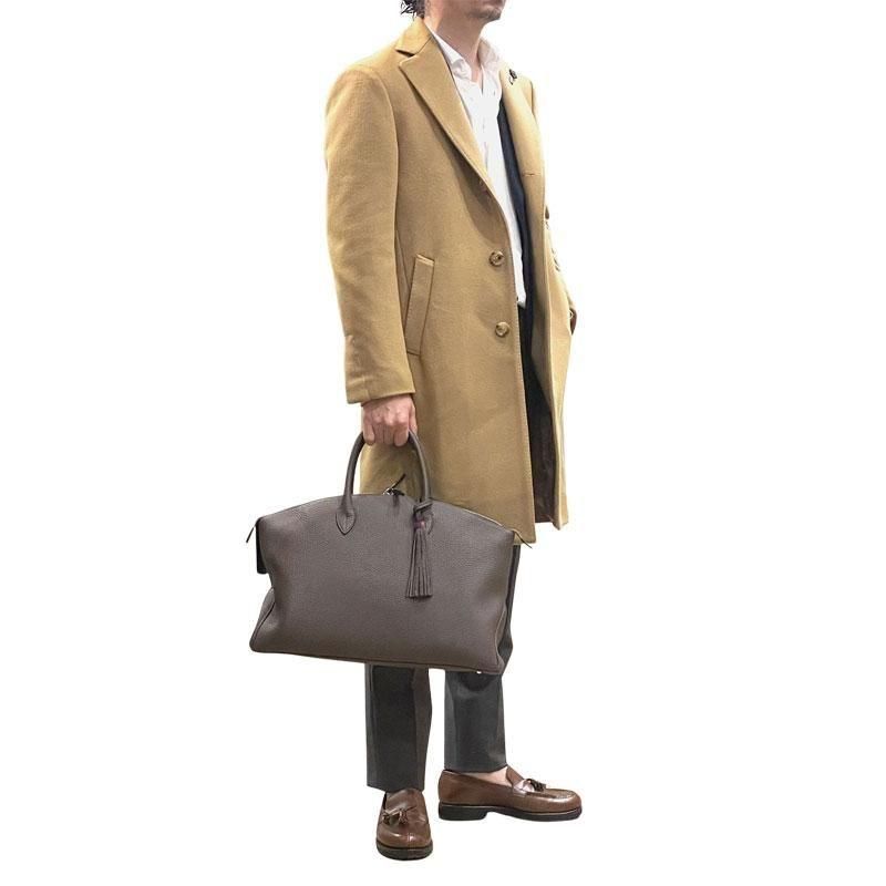 RalphieLardini キャメル シングルブレスト チェスターコート ラルディーニ LARDINI イタリア製 ブートニエール付 現行