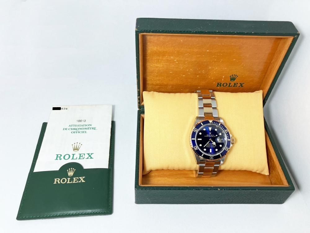 即納】中古美品 ROLEX ロレックス16613 純正 青サブマリーナ 即納】中古美品 ROLEX ロレックス16613 純正 青サブマリーナ