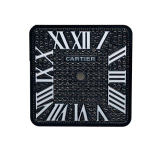 【オーダー品】カルティエ CARTIER サントス 100 LM ブラックダイヤモンド アフターダイヤ 文字盤 