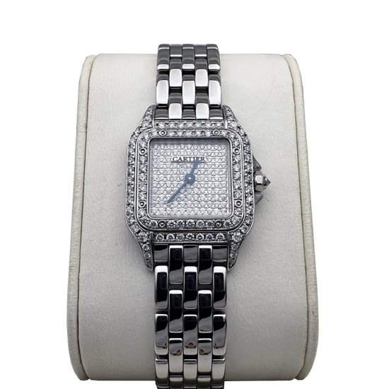 Cartierカルティエ パンテール SM アフターフルダイヤ 美品 - 腕時計