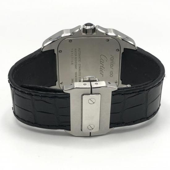 即納】Cartier/カルティエ サントス100LM アフターダイヤ 鑑別書 即納】Cartier/カルティエ サントス100LM アフターダイヤ 鑑別書