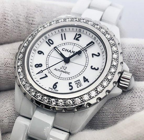 即納】 シャネル J12 メンズ 38mm ミディアムサイズ モアサナイト
