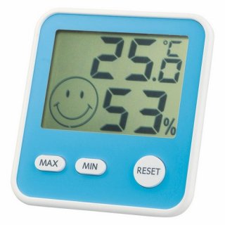 エンペックス おうちルームデジタル温湿度計 ブルー(222228-02)