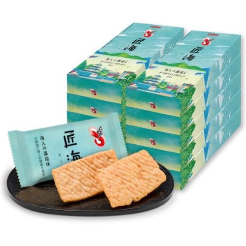 送料無料】カルビー かっぱえびせん匠海 海人の藻塩味 16枚入10