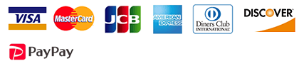 VISA MasterCard JCB AmericanExpress DinersClub DISCOVER PAYPAY