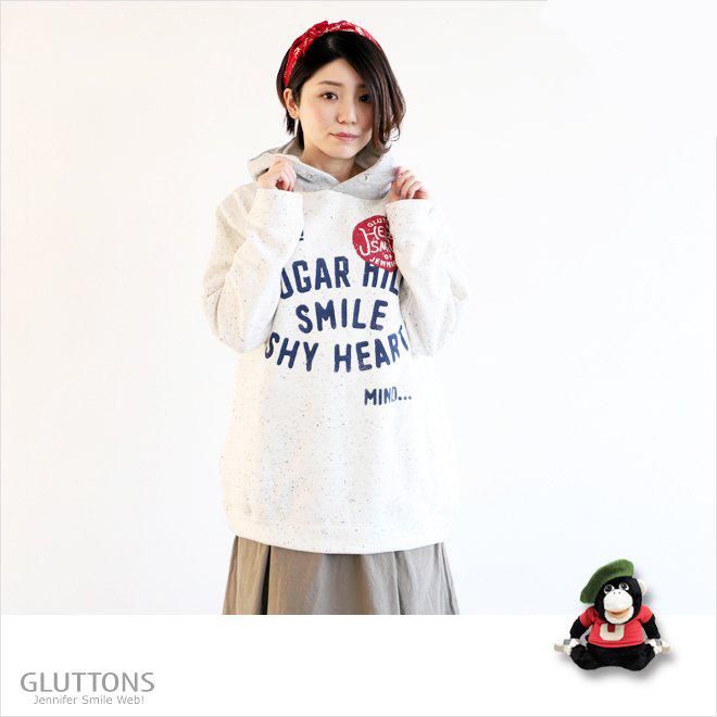 Gluttons】SUGAR HILL☆ハートもじもじジェニファー、ツートーンパーカー 心を癒してくれるTシャツ販売 ALL-MY-T(グルトンズショップ) GLUTTONS☆パーカー