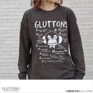 【Gluttons】ジェニファーのAtoZのハッピーワード！クレヨン裏毛トレーナー