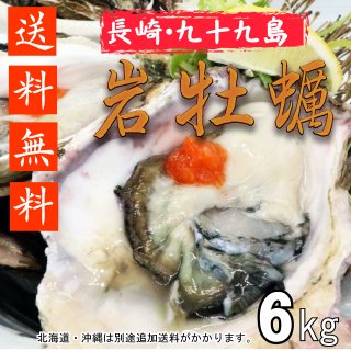 【生食用】【送料無料】長崎県九十九島産岩牡蠣 6kg【クール便！】