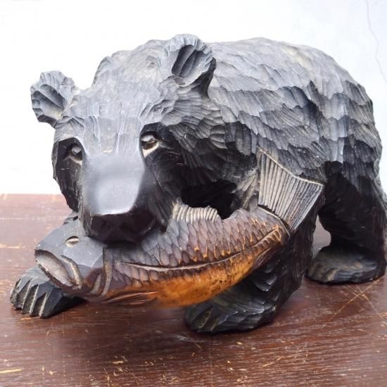 木彫りの熊　4個セット 熊ボッコ 4点セット 木彫り 熊 民芸品 工芸品 北海道