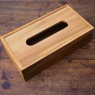 チーク材のティッシュケース