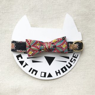 【 CAT IN DA HOUSE！】ヴィンテージスカーフ首輪 D柄