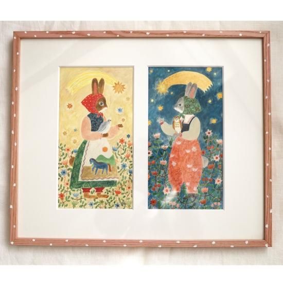 全信頼を寄せる 布川愛子】原画「Yin and 猫との暮らし雑貨 ネコペコリ - yang」 絵画