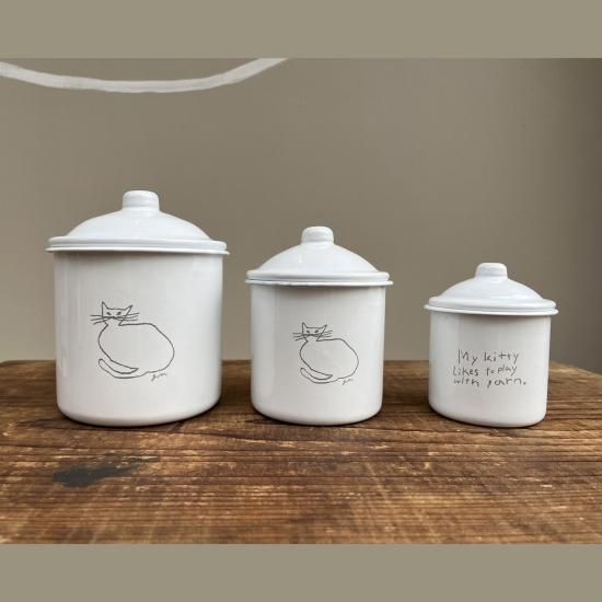 ホーローキャニスター3個セット ホーローキャニスター3個