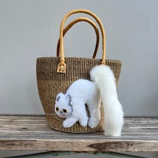 カゴバッグ - ネコペコリ 猫との暮らし雑貨 カゴバッグ - ネコペコリ 猫との暮らし雑貨