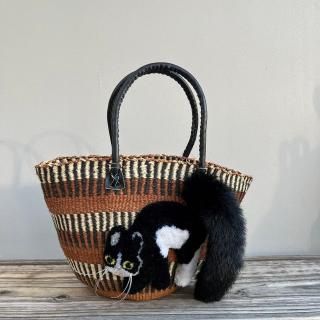カゴバッグ - ネコペコリ 猫との暮らし雑貨 カゴバッグ - ネコペコリ 猫との暮らし雑貨