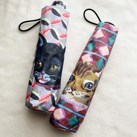 新品　ナタリーレテ　晴雨兼用　折り畳み傘　黒猫　キャット　ねこ　ネコ　猫 ナタリーレテ 】晴雨兼用 折りたたみ傘 - ネコペコリ 猫との