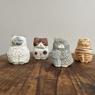 幸生窯】陶器オブジェ ねこ（大） - ネコペコリ 猫との暮らし雑貨