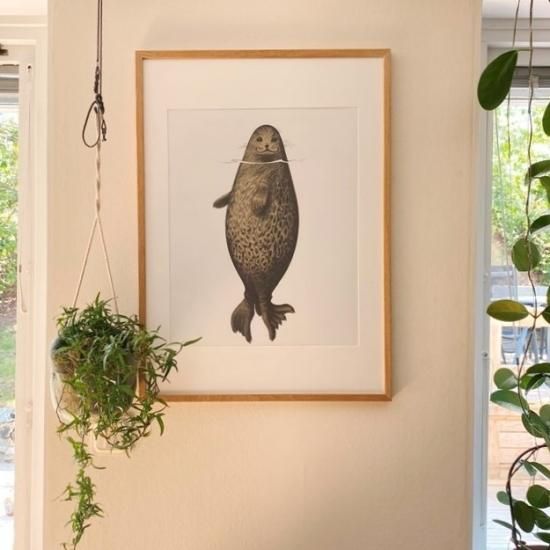 【サイン入り】エリックホグラン　People ピープル・ブルー　北欧ヴィンテージ サイン入り】エリックホグラン People ピープル・ブルー 北欧