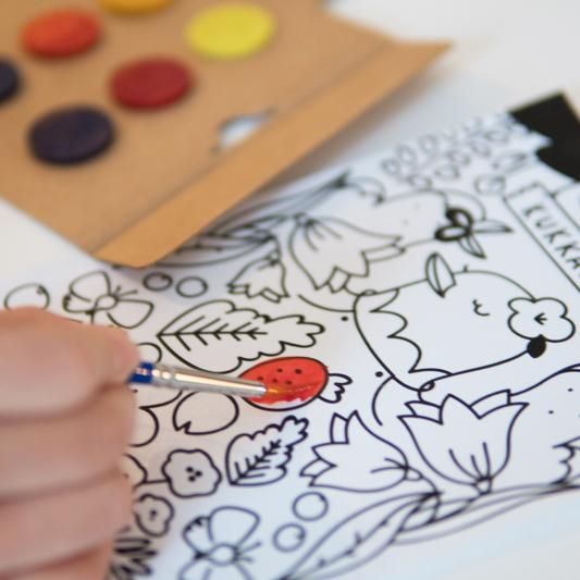 フィンランドの学校教材シリーズ 子供のための固形水彩絵の具パレット ギフトにも