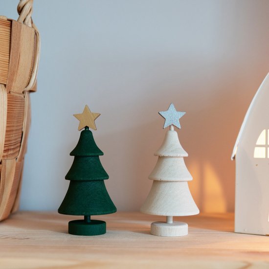かわいいスウェーデンの木製クリスマスツリースター付き【ラッセン ...