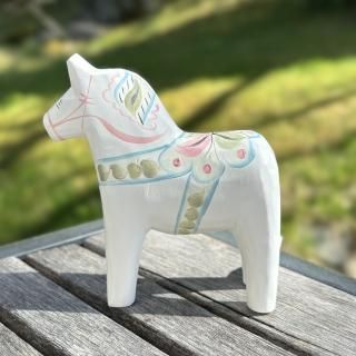 【一点もの北欧オブジェ】幸せを呼ぶ馬 ダーラヘスト／ダーラナホース「ハンドペイント」10cm【パステルGR-PS001】by Grannas