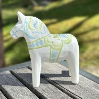 【一点もの北欧オブジェ】幸せを呼ぶ馬 ダーラヘスト／ダーラナホース「ハンドペイント」10cm【パステルGR-PS002】by Grannas