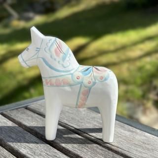 【一点もの北欧オブジェ】幸せを呼ぶ馬 ダーラヘスト／ダーラナホース「ハンドペイント」10cm【パステルGR-PS003】by Grannas