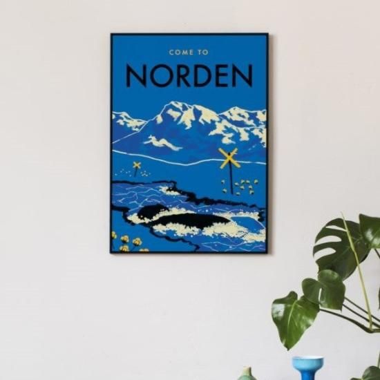 北欧ポスター「カムトゥ北欧」モダン旅行ポスター【ソピバSOPIVA北欧通販】