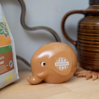 【2024年限定デザイン！カフェラッテ】ゾウ貯金箱 エレファントバンクS by PALASET