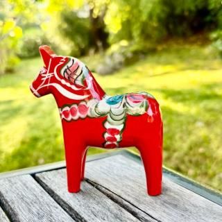【一点もの北欧オブジェ】幸せを呼ぶ馬 ダーラヘスト／ダーラナホース「ハンドペイント」10cm【赤色GR2409-R003】by Grannas