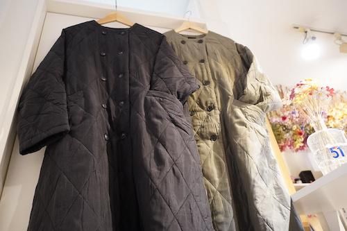 maison de soil メゾンドソイル ノーカラーコート maison de soil（メゾンドソイル）シルクプレーンノーカラーダブル