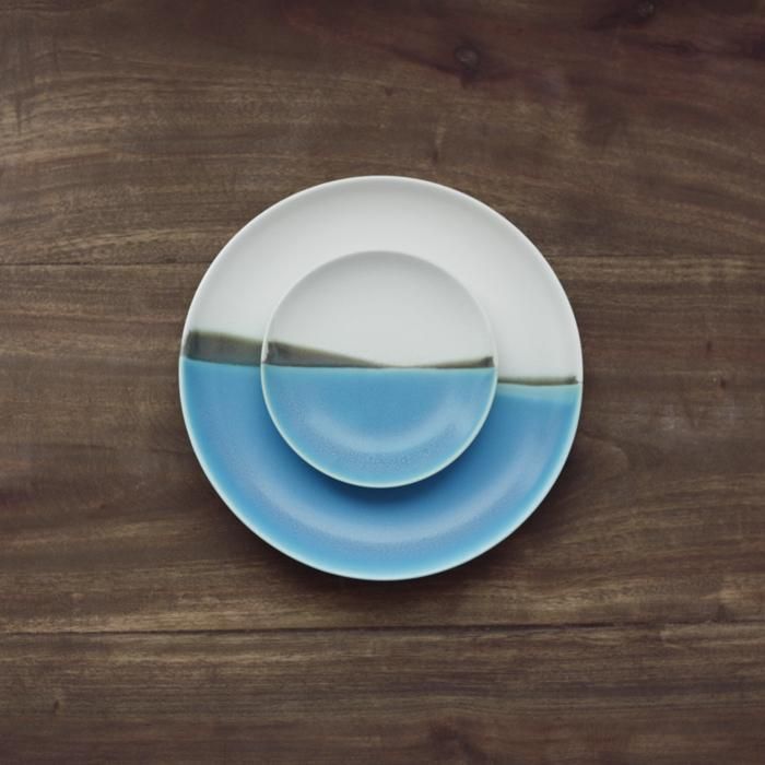 青い海 4寸皿+7寸皿 セット - Craft・Gift ヤッチとムーン 青い海 4寸皿+7寸皿 セット - Craft・Gift ヤッチとムーン