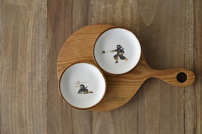 日本豆皿2点セット(ニンジャ) - Craft・Gift ヤッチとムーン 日本豆皿2点セット(ニンジャ) - Craft・Gift ヤッチとムーン