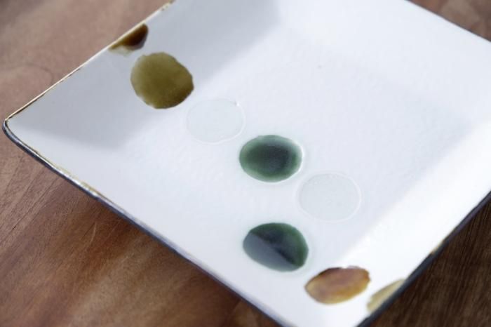 ドット角皿（ブラウン） - Craft・Gift ヤッチとムーン オンラインショップ