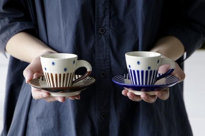 デミタスカップソーサ陶器 ONEST デミタスカップ&ソーサー 紺マット | 白山陶器直営