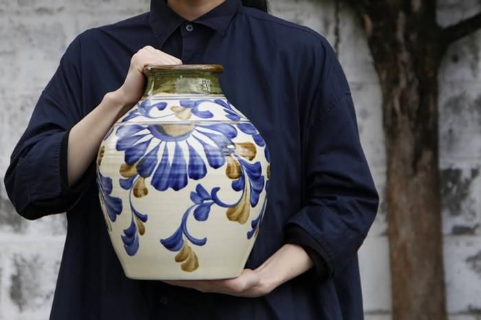 ヤッチとムーン　やちむん 壺（染付） - Craft・Gift ヤッチとムーン オンラインショップ