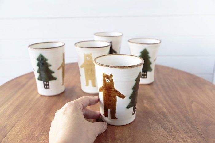 森とクマ フリーカップ[お一人様2点まで] - Craft・Gift ヤッチ