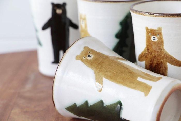 森とクマ フリーカップ[お一人様2点まで] - Craft・Gift ヤッチ