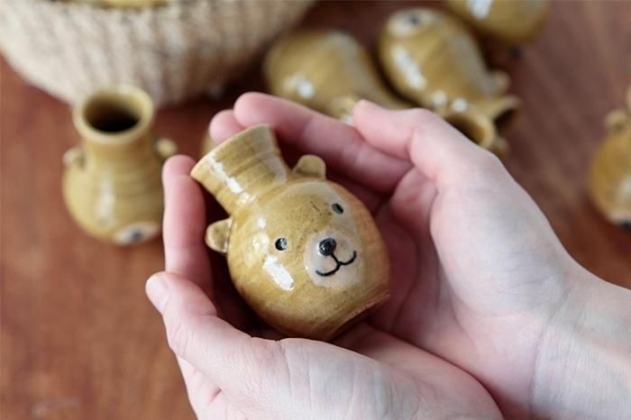 れなっくま つぼっクマ(黄瀬戸) - Craft・Gift ヤッチとムーン オンラインショップ