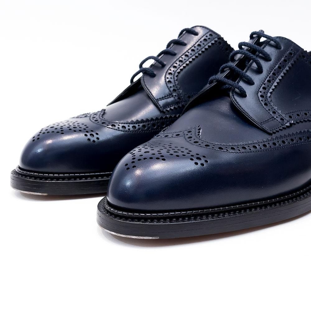 JMウエストン 588 ネイビー ウィングチップ サイズ7E - 中古革靴販売