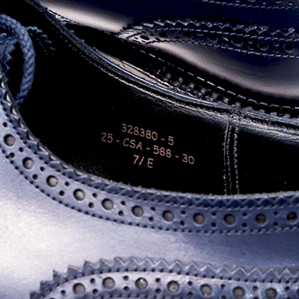 JM WESTONネイビー ウィングチップ ビジネスシューズ J.M.WESTON ウイングチップ濃紺