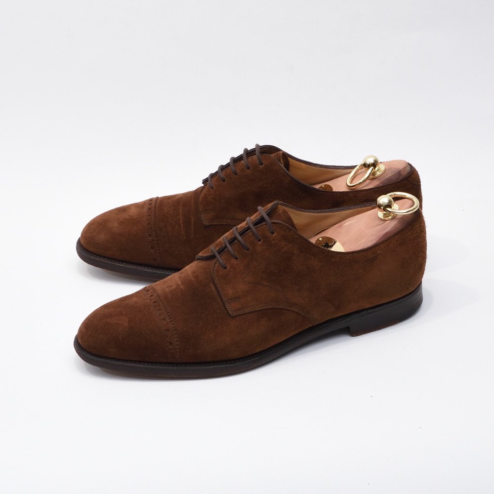 エドワードグリーン 外羽根 スエード ブラウン サイズ7.5D - 中古革靴