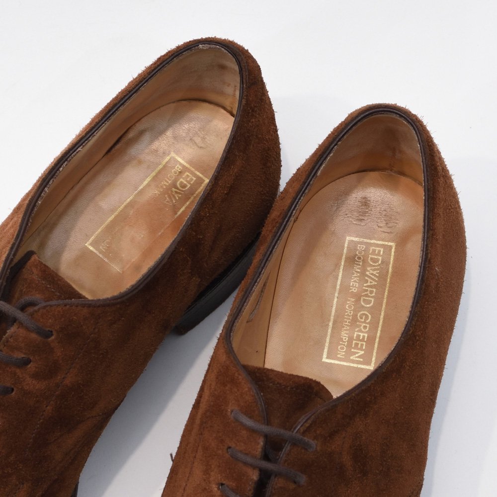 エドワードグリーン 外羽根 スエード ブラウン サイズ7.5D - 中古革靴 