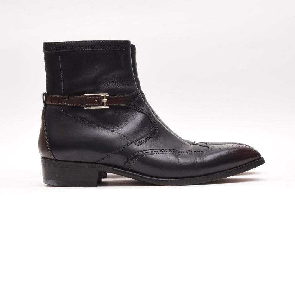 サントーニ 手塗り パティーヌ仕上げ ブロ-キングブーツ サイズ6】